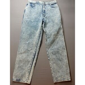 Vintage Point West Acid Wash Jeans High Waisted Straight Leg Womens Size 16